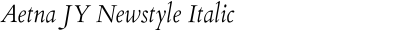 Aetna JY Newstyle Italic